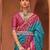 blue blue & magenta woven design zari patola saree