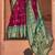 burgundy burgundy & green woven design zari silk blend patola saree