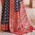 navy_blue navy blue & red geometric woven design zari silk blend patola saree