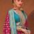 pink pink & blue ethnic motifs printed zari patola saree