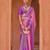 pink pink & gold-toned ethnic woven design zari patola saree