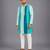 Teal multicolor cotton silk Men Kurta Set