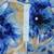 pastel blue printed cotton silk kurta set for men