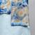 pastel blue printed cotton silk kurta set for men