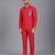 Red embroidered cotton silk Men Bandhgala and Pant