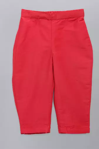 Red embroidered cotton silk Men Bandhgala and Pant