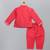 Red embroidered cotton silk Men Bandhgala and Pant