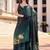 green floral printed saree