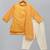 Marigold orange cotton silk Men Kurta Set
