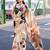 cream floral printed saree