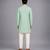 Mint green woven cotton silk Men Kurta Set