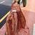 brown ethnic motifs printed saree