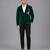 Green embroidered velvet Men's blazer