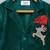 Green embroidered velvet Men's blazer