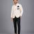 White embroidered velvet Men's blazer