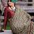 olive floral printed saree