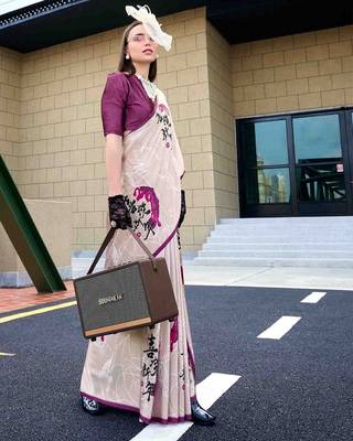 off_white floral printed saree 2