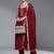 women ethnic motifs regular silk crepe kurta with trousers & with dupatta