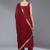 women ethnic motifs regular silk crepe kurta with trousers & with dupatta
