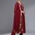 women ethnic motifs regular silk crepe kurta with trousers & with dupatta