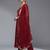 women ethnic motifs regular silk crepe kurta with trousers & with dupatta