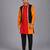 multicolor cotton silk men kurta set
