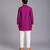 Purple woven cotton silk kurta set