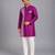 Purple woven cotton silk kurta set