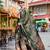 green women printed satin saree