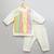 multicolor gota patti embroidered cotton silk men kurta set