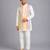 multicolor gota patti embroidered cotton silk men kurta set