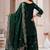 Green  fandy silk embroidery party wear sharara  suit set
