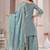 Grey fandy silk embroidery party wear sharara  suit set