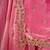 Pink  fandy silk embroidery party wear sharara  suit set