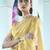 yellow yellow & green ethnic motifs zari silk blend banarasi saree