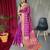 purple ethnic motif silk blend patola zari saree with tassel