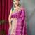 purple ethnic motif silk blend patola zari saree with tassel