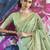 green green & gold-toned ethnic motifs zari banarasi saree