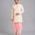 off white printed cotton silk dhoti kurta set men