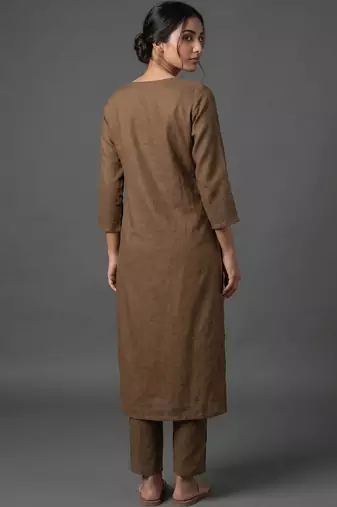 women animal printed regular kurta with trousers