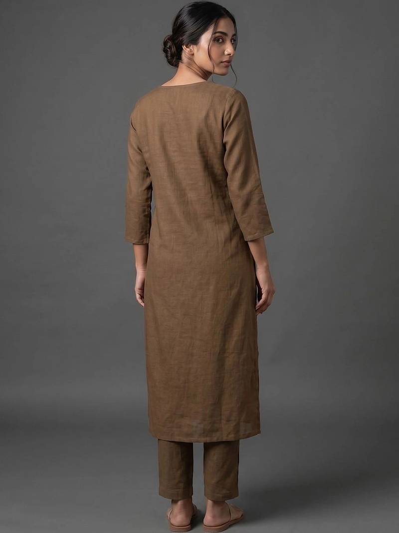 women animal printed regular kurta with trousers