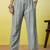 Grey cotton poly embroidered kurta set