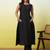 Black cotton poly  kurta set