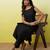 Black cotton poly  kurta set