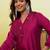 Rani-pink cotton poly printed kurta set