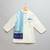 Ivory blue stripes cotton silk Men Kurta Set