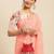 peach peach-coloured floral zari pure chiffon saree