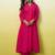Pink cotton poly plain kurta set