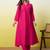 Pink cotton poly plain kurta set