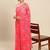 pink pink floral pure chiffon saree